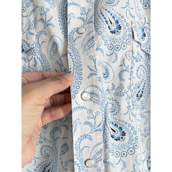 Panhandle Shirt Men's XL Button Up Long‎ Sleeve Paisley Print Pearl Snap Western - Picture 4 of 14